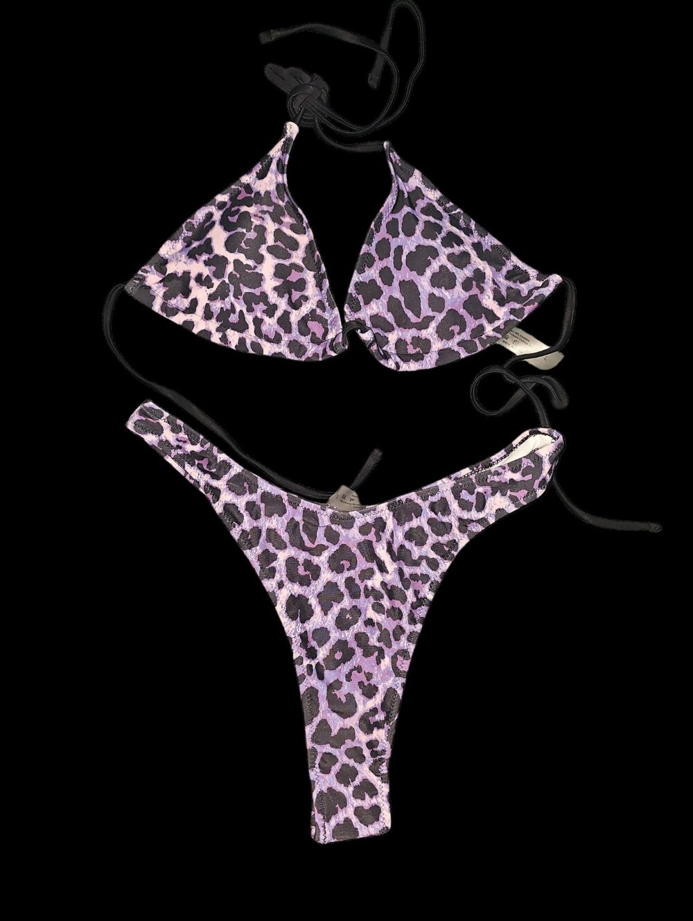 Nwt! 2-piece Animal Print Thong Bikini Swimsuit Set